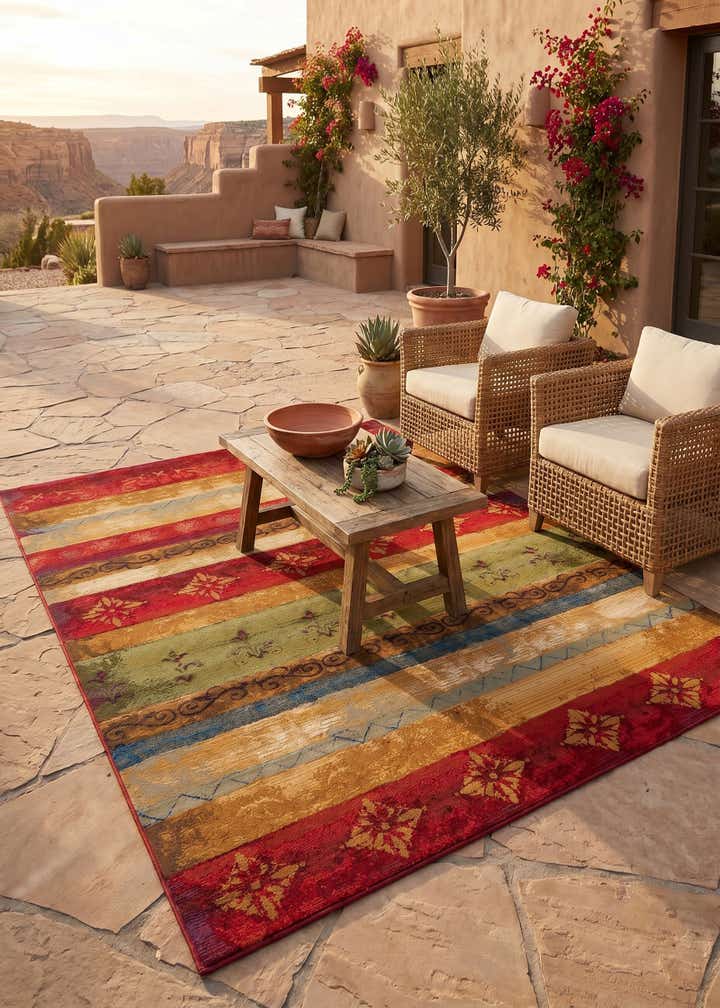 7' 10 x 10' Easy-Clean Modern Indoor / Outdoor Rug