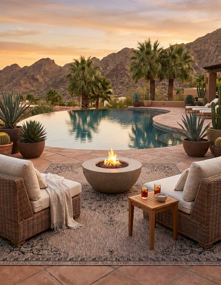 Detail image of 9' x 12' Easy-Clean Traditional Indoor / Outdoor Rug