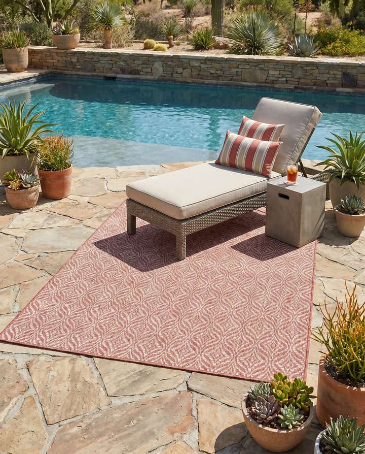 4' x 6' Easy-Clean Trellis Indoor / Outdoor Rug