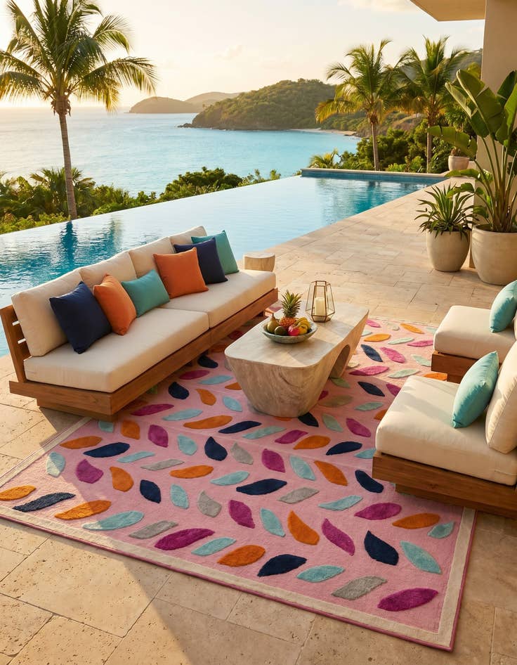 Detail image of 9' x 12' Easy-Clean Aruba Indoor / Outdoor Rug