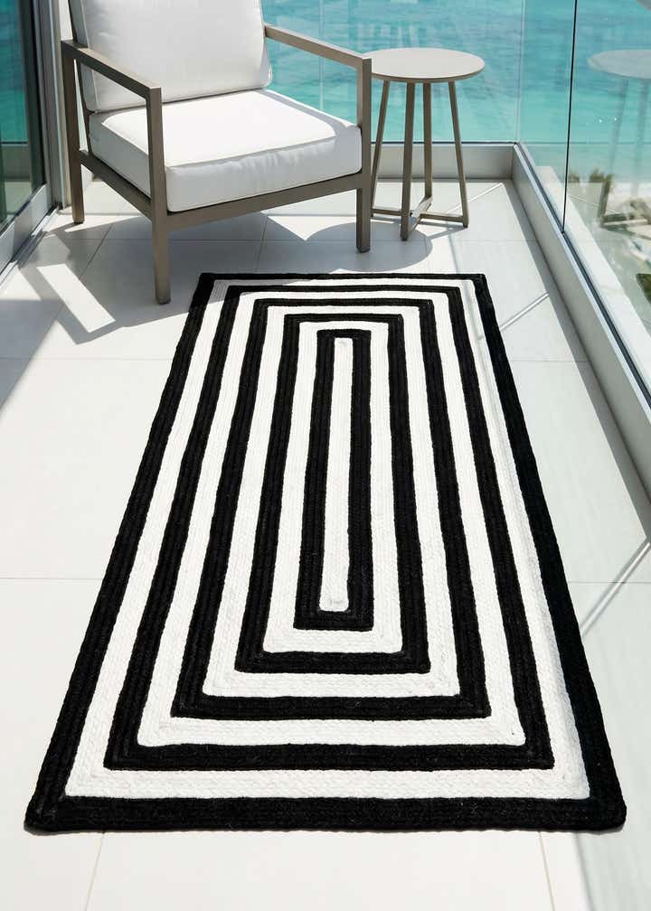 2' x 4' 1 Easy-Clean Eco Verse Washable Indoor / Outdoor Runner Rug