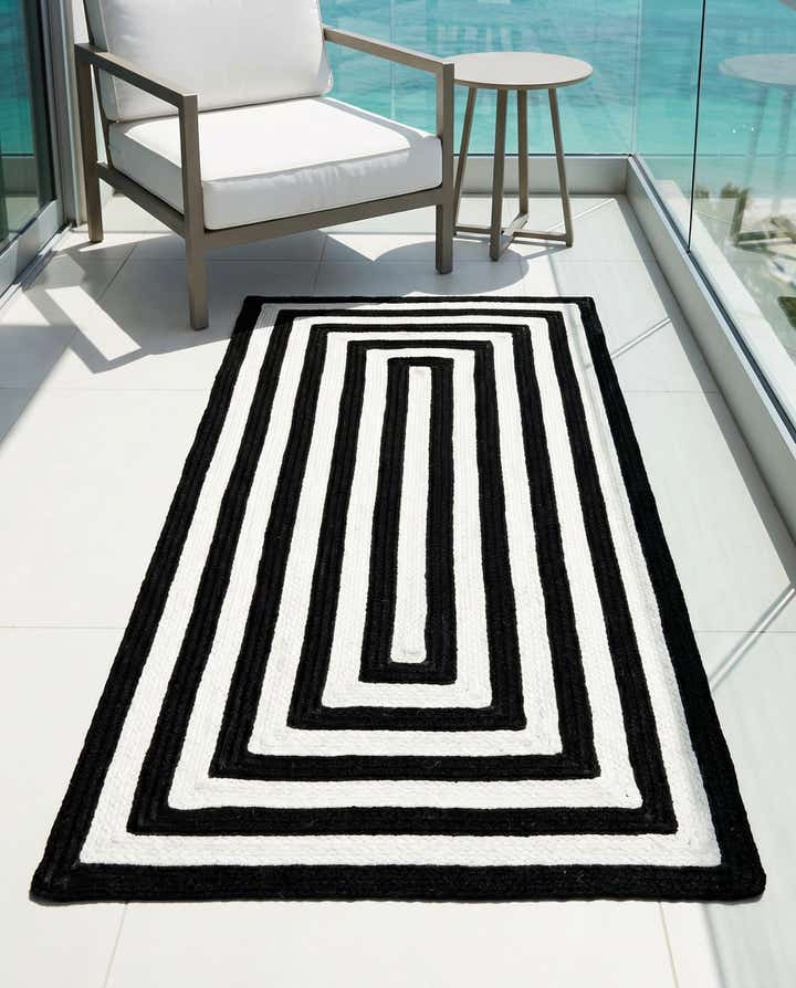 2' x 4' 1 Easy-Clean Eco Verse Washable Indoor / Outdoor Runner Rug