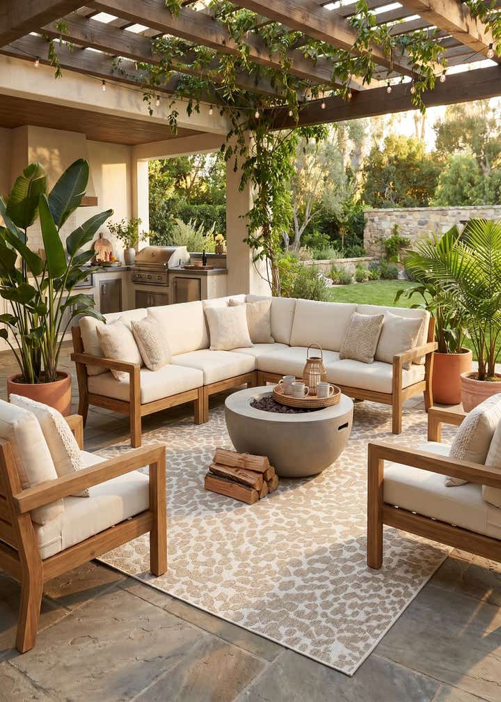 10' x 14' 1 Easy-Clean Safari Indoor / Outdoor Rug