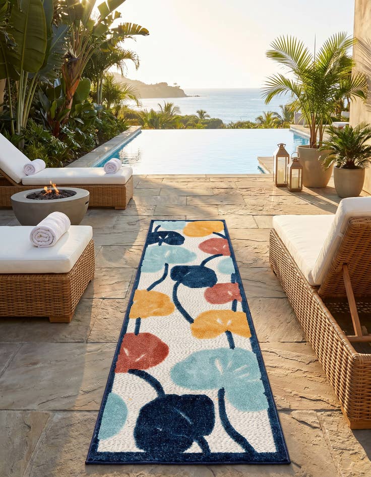Detail image of 2' x 8' Easy-Clean Belize Indoor / Outdoor Runner Rug