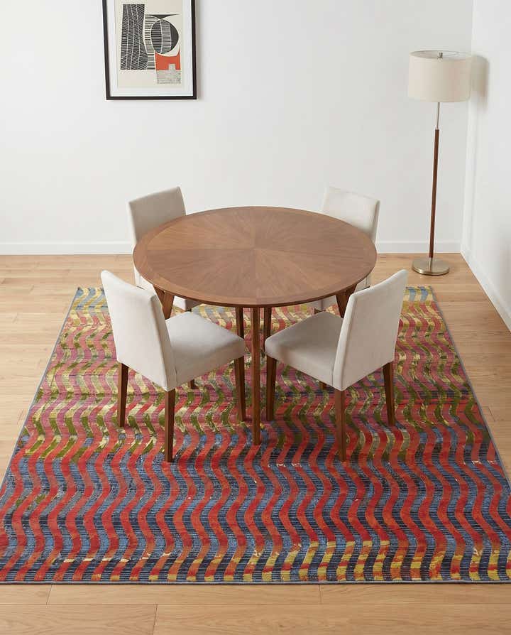 6' x 6' Easy-Clean Modern Indoor / Outdoor Square Rug
