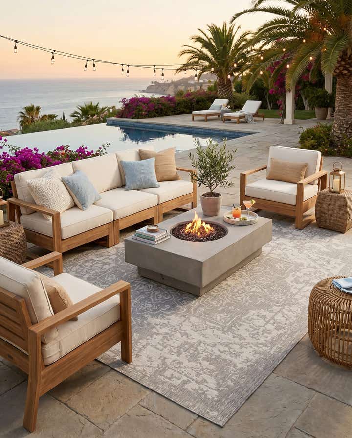 9' x 12' Easy-Clean Jill Zarin Dubai Indoor / Outdoor Rug