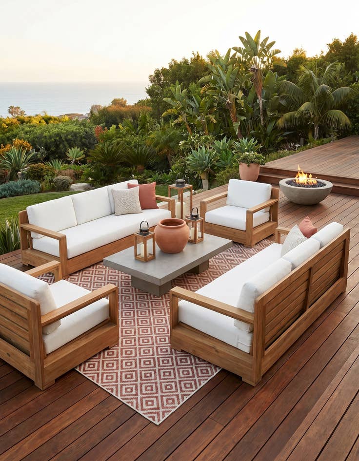 Detail image of 7' 10 x 10' Easy-Clean Jill Zarin Costa Rica Indoor / Outdoor Rug