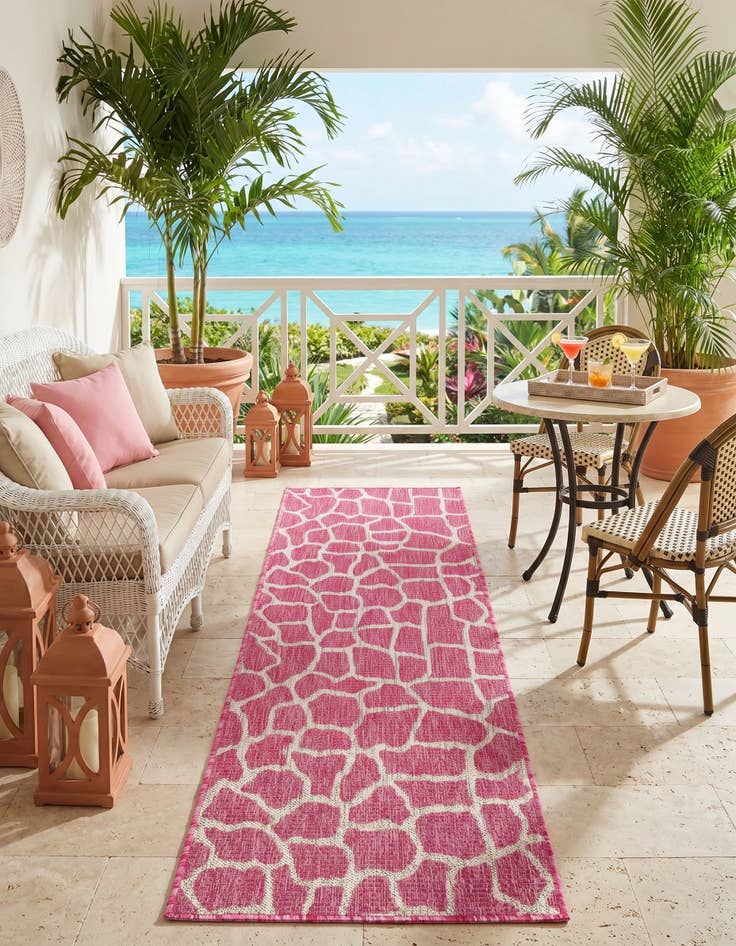 Detail image of 2' x 6' Easy-Clean Safari Indoor / Outdoor Runner Rug