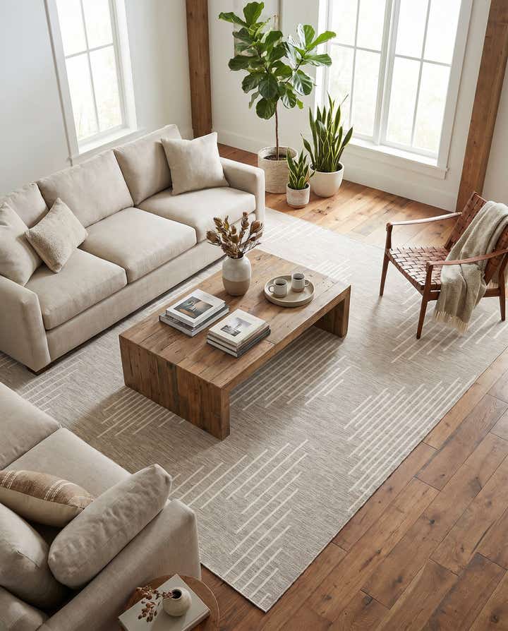 9' x 12' Easy-Clean Modern Indoor / Outdoor Rug