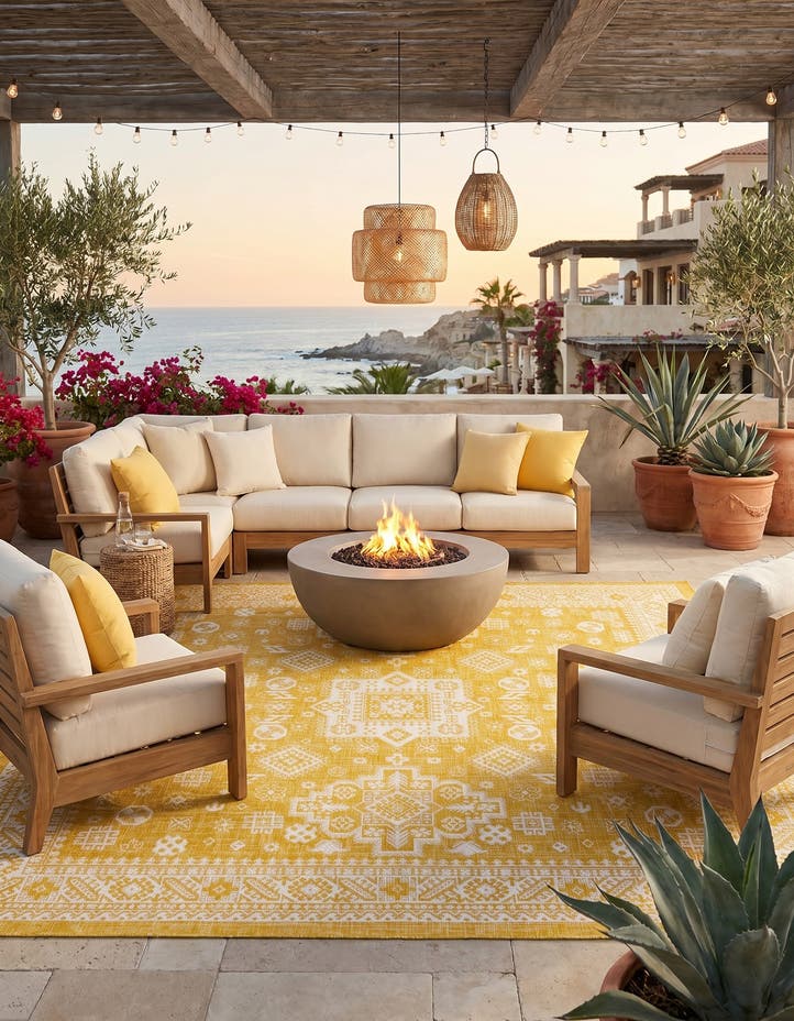 10' x 10' Easy-Clean Aztec Indoor / Outdoor ...
