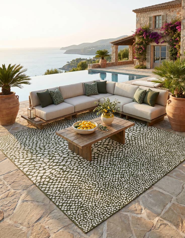 Detail image of 13' x 13' Easy-Clean Jill Zarin Cape Town Indoor / Outdoor Square Rug