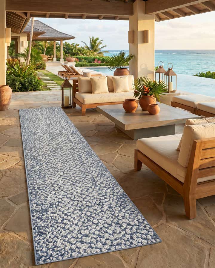 2' 7 x 12' Easy-Clean Safari Indoor / Outdoor Runner Rug