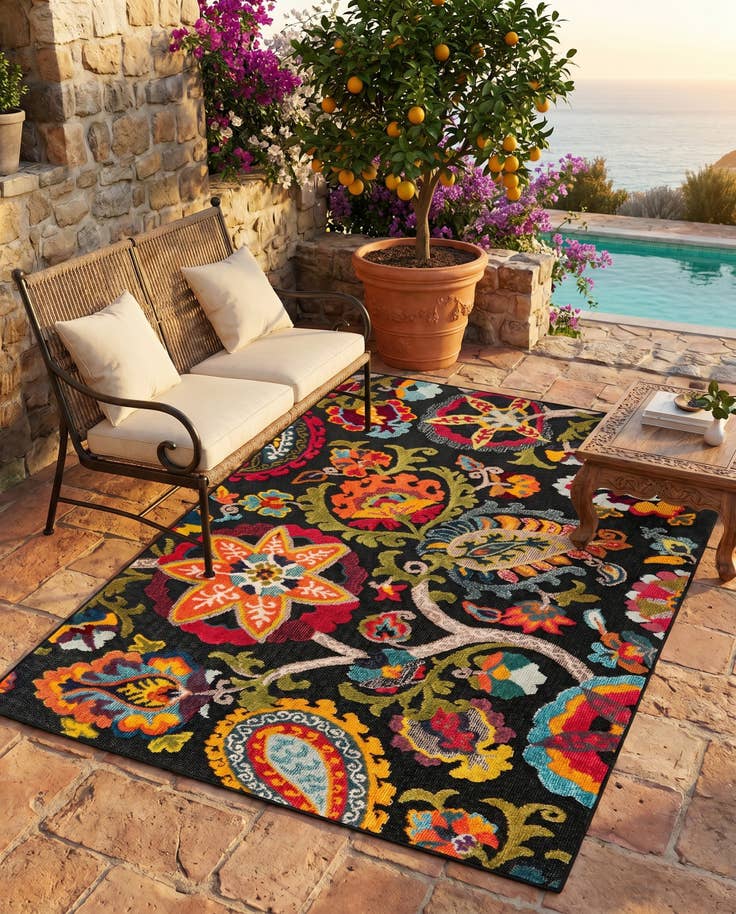 Detail image of 5' x 7' Easy-Clean Casablanca Indoor / Outdoor Rug