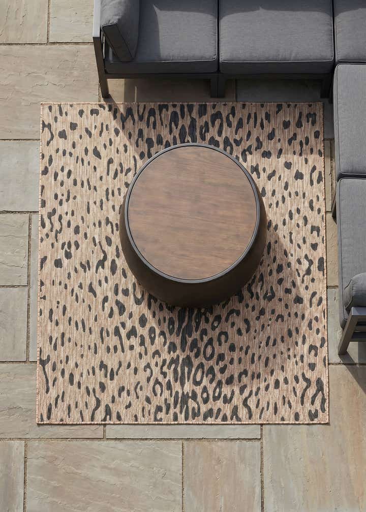 6' x 6' Easy-Clean Safari Indoor / Outdoor Square Rug