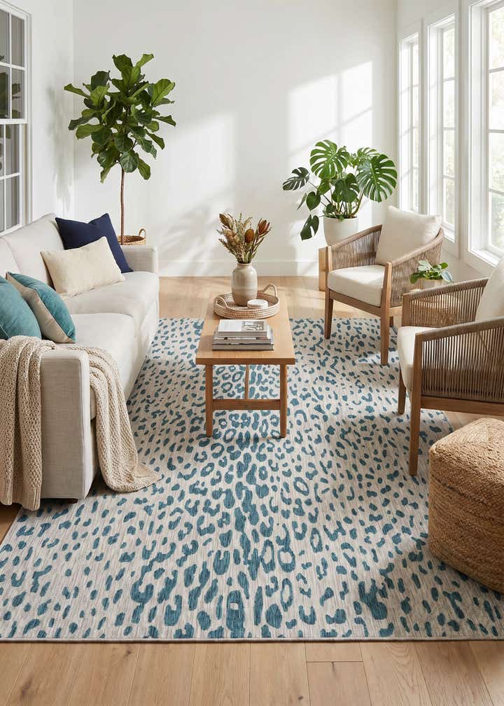7' 10 x 11' Easy-Clean Safari Indoor / Outdoor Rug