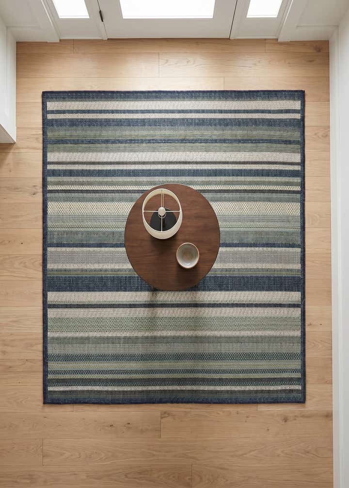 5' 3 x 5' 3 Easy-Clean Baja Indoor / Outdoor Square Rug