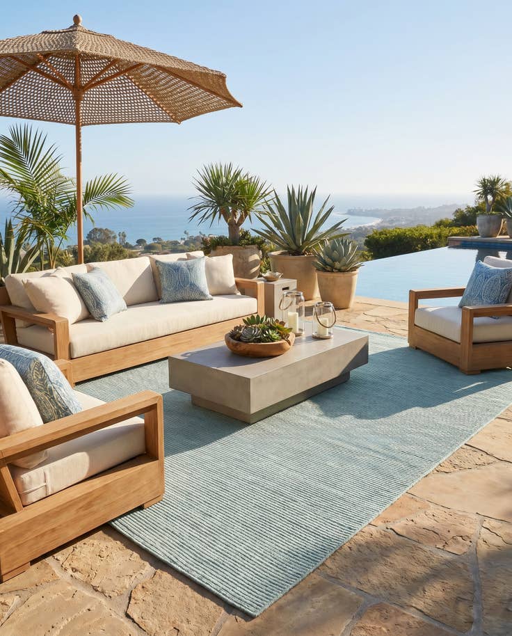 Detail image of 10' x 14' 1 Easy-Clean Jill Zarin Palm Springs Indoor / Outdoor Rug