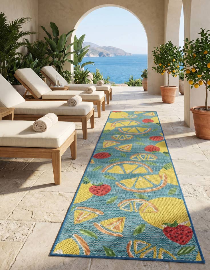Detail image of 2' 7 x 10' Easy-Clean Baja Indoor / Outdoor Runner Rug
