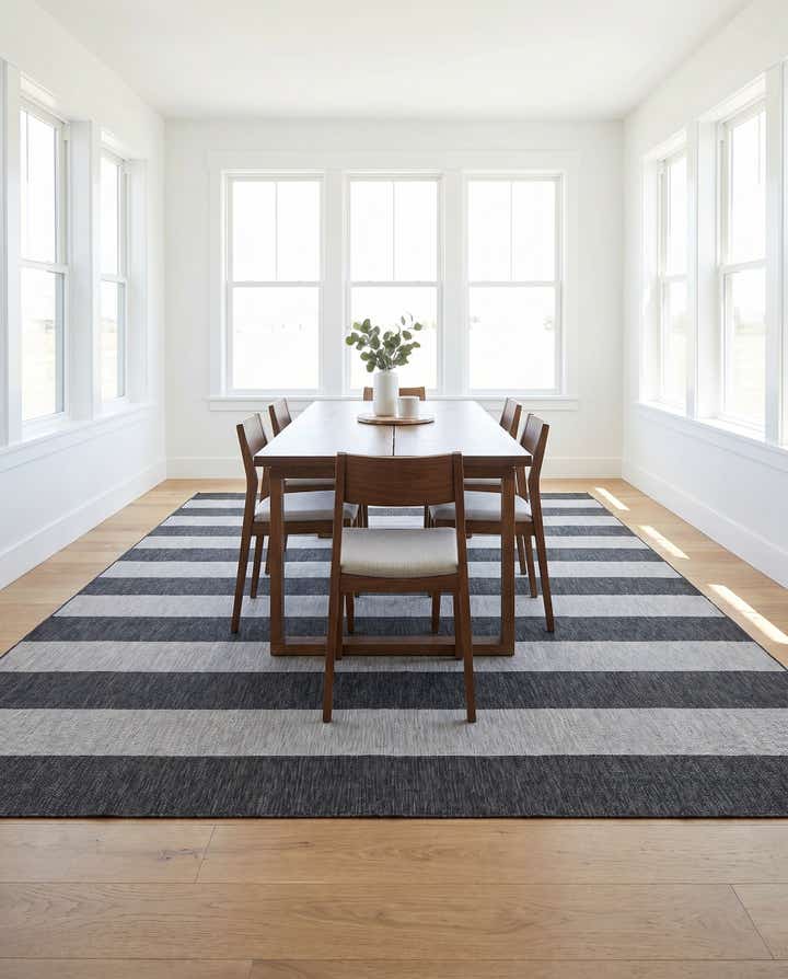 10' x 10' Easy-Clean Ribbon Indoor / Outdoor Square Rug