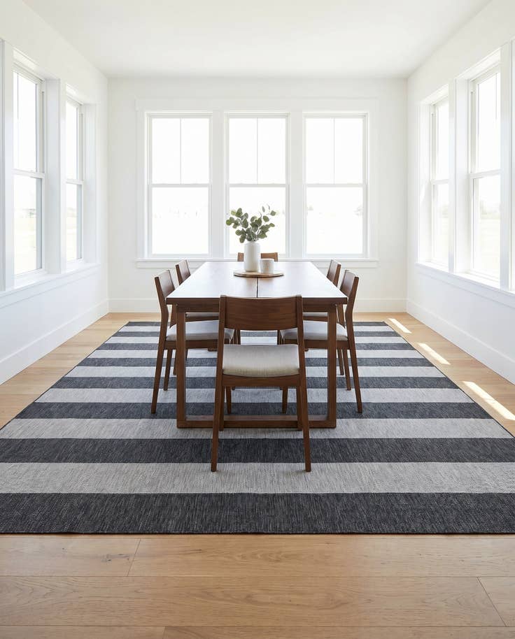 Detail image of 10' x 10' Easy-Clean Ribbon Indoor / Outdoor Square Rug