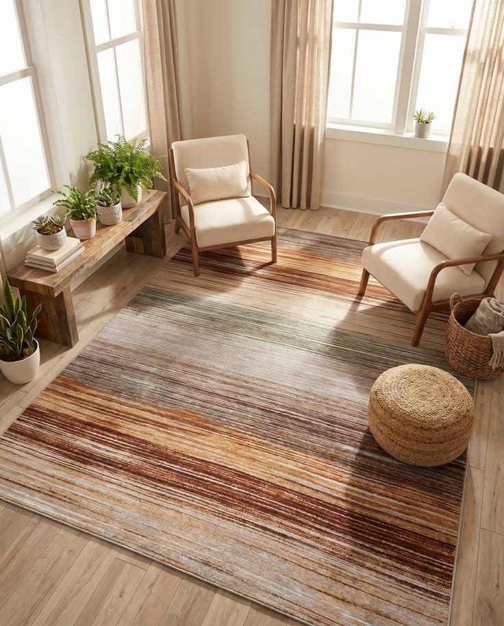 Detail image of 9' x 12' Easy-Clean Modern Indoor / Outdoor Rug