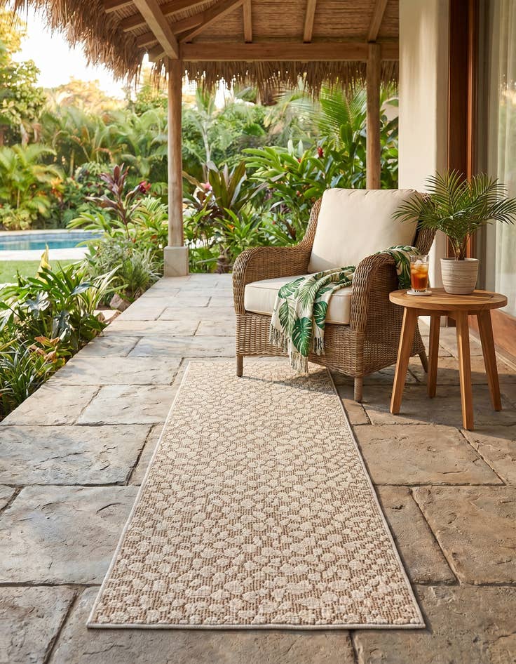 Detail image of 2' x 6' 1 Easy-Clean Safari Indoor / Outdoor Runner Rug