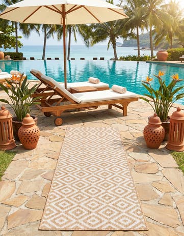 2' x 6' Easy-Clean Jill Zarin Costa Rica Indoor / Outdoor Runner Rug