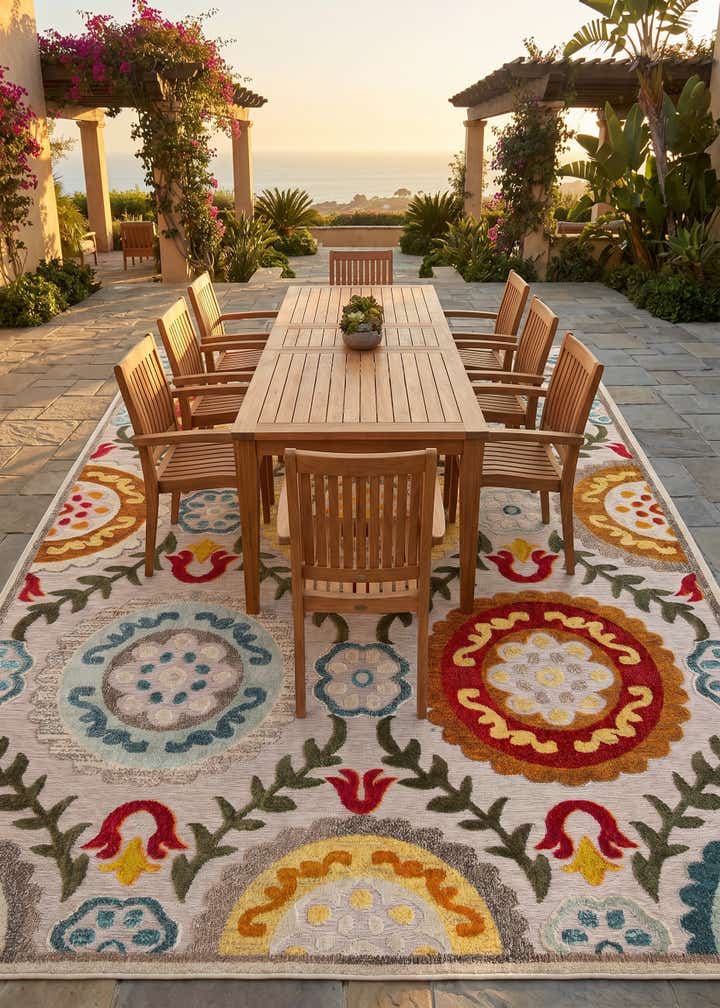 9' x 12' Easy-Clean Casablanca Indoor / Outdoor Rug