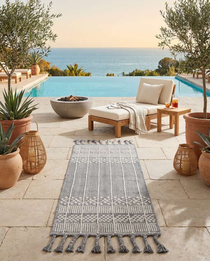 2' 2 x 5' 1 Easy-Clean Eco Bohemian Indoor / Outdoor Runner Rug