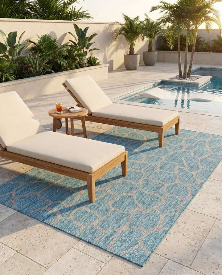 5' 3 x 8' Easy-Clean Safari Indoor / Outdoor Rug