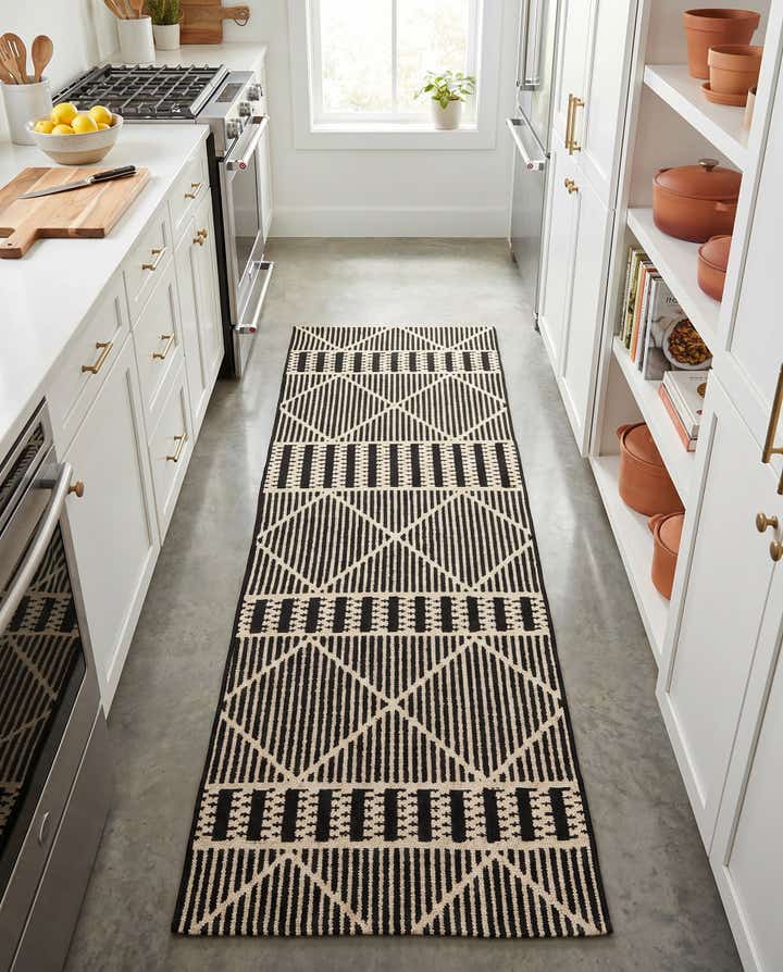 2' x 6' Easy-Clean Trellis Indoor / Outdoor Runner Rug