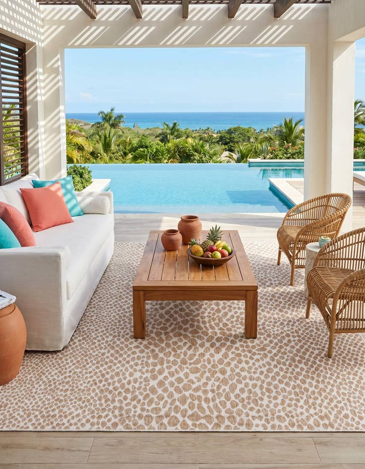 Detail image of 10' 8 x 10' 8 Easy-Clean Jill Zarin Cape Town Indoor / Outdoor Square Rug
