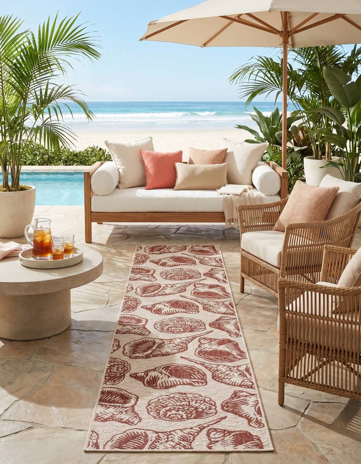Detail image of 2' 7 x 12' Easy-Clean Coastal Indoor / Outdoor Runner Rug
