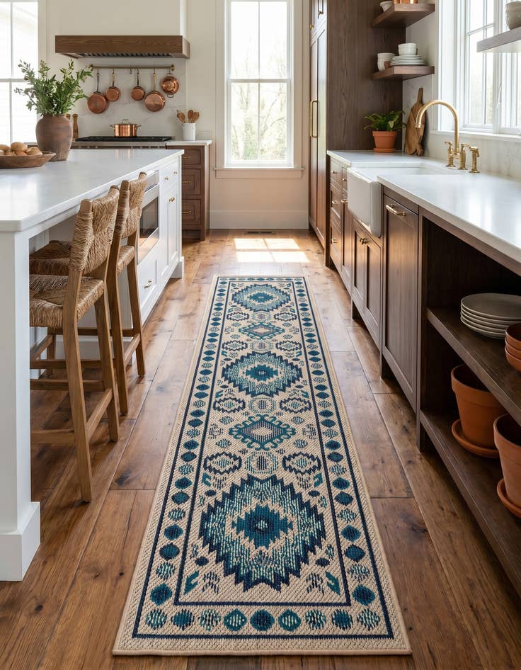 Detail image of 2' x 8' Easy-Clean Baja Indoor / Outdoor Runner Rug