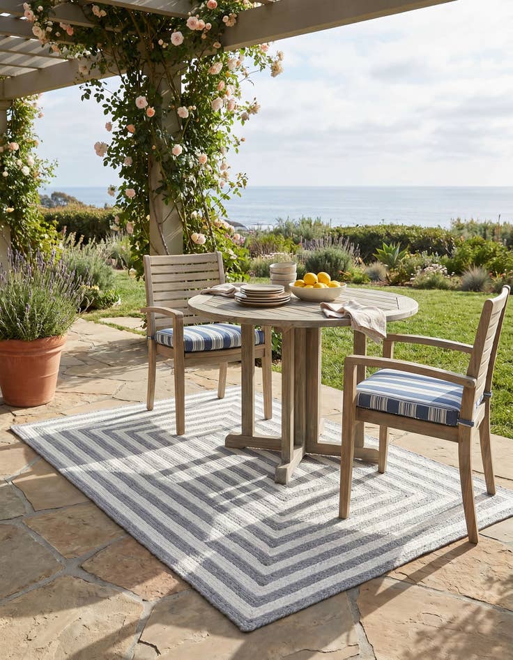 Detail image of 4' 1 x 6' 1 Easy-Clean Eco Verse Washable Indoor / Outdoor Rug