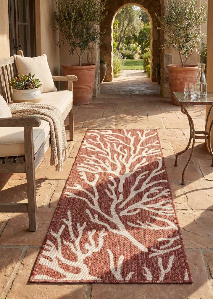2' x 5' 3 Easy-Clean Coastal Indoor / Outdoor Runner Rug