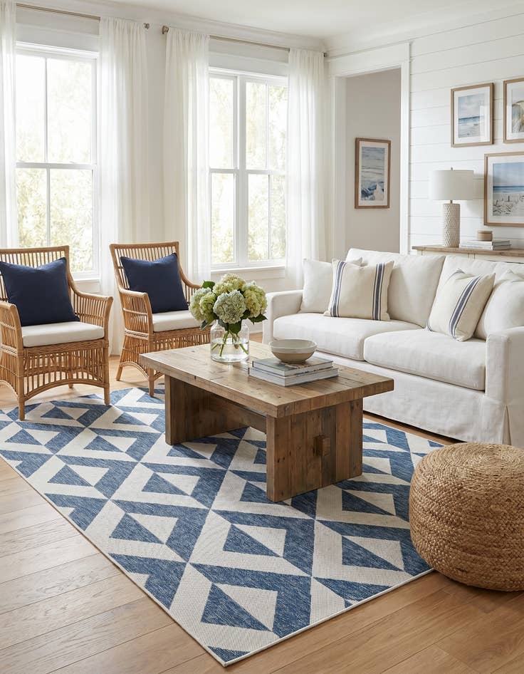 Detail image of 6' x 9' Easy-Clean Jill Zarin Napa Indoor / Outdoor Rug