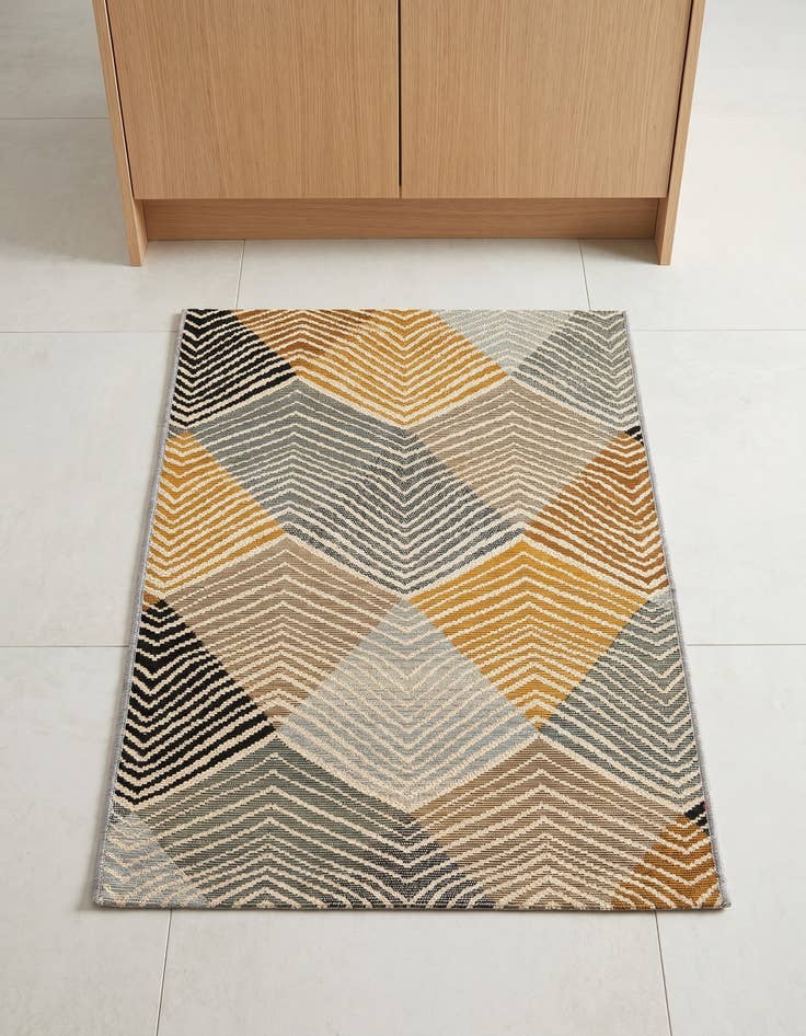 Detail image of 2' x 3' Easy-Clean Modern Indoor / Outdoor Rug