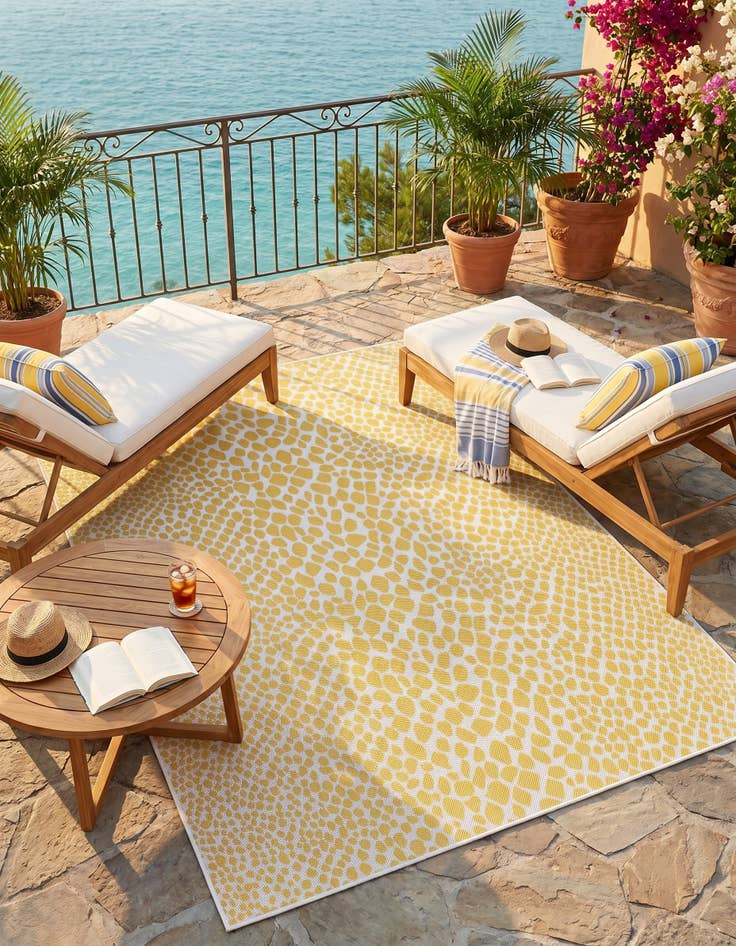 Detail image of 5' 3 x 8' Easy-Clean Jill Zarin Cape Town Indoor / Outdoor Rug