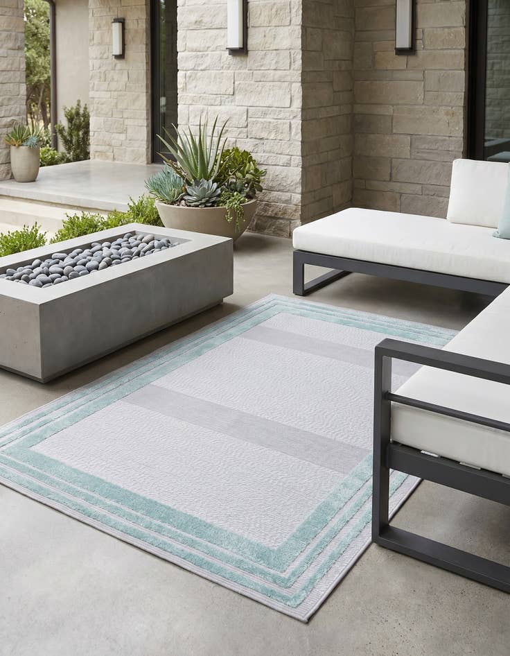 Detail image of 4' x 6' Easy-Clean Aruba Indoor / Outdoor Rug