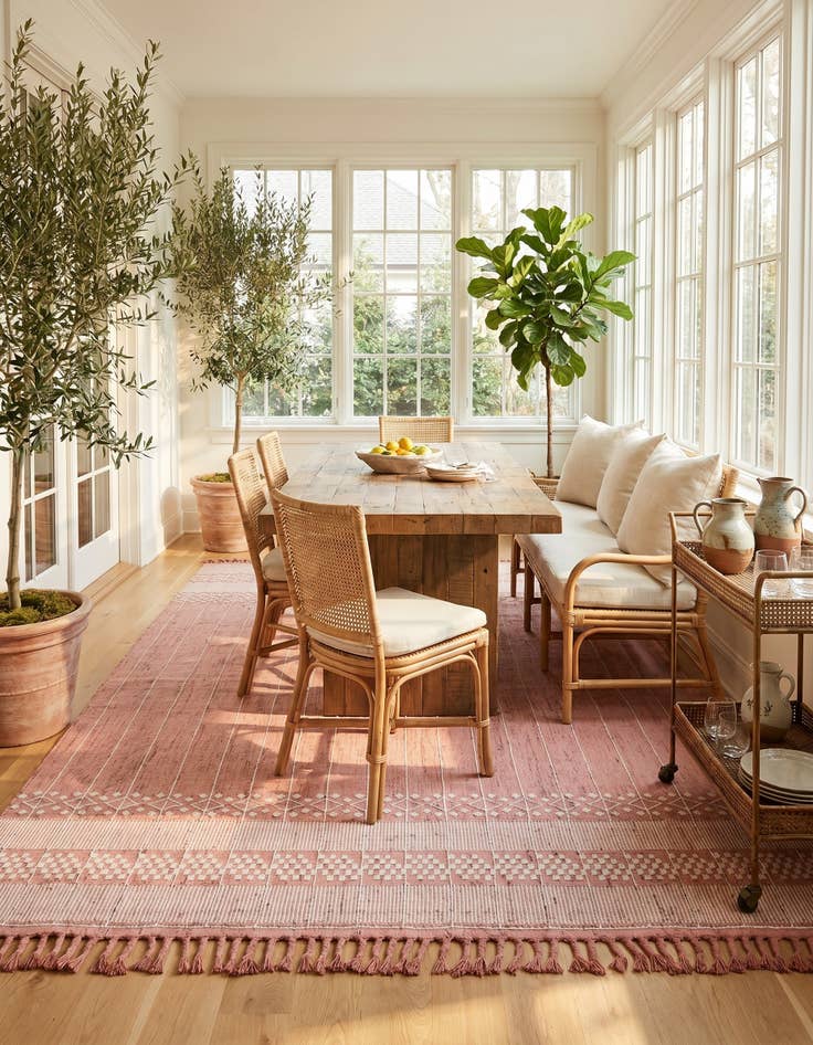 Detail image of 10' x 14' 1 Easy-Clean Eco Bohemian Indoor / Outdoor Rug