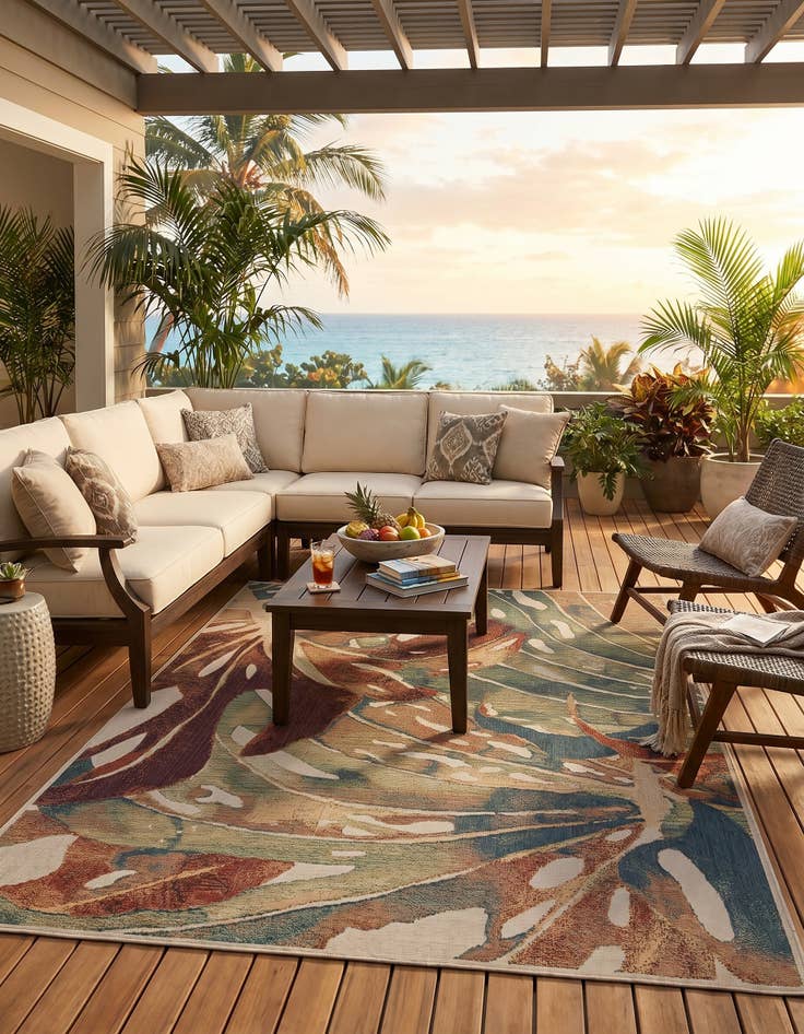 Detail image of 10' x 13' Easy-Clean Baja Indoor / Outdoor Rug