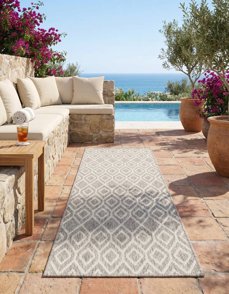 Detail image of 2' x 6' Easy-Clean Jill Zarin Turks and Caicos Indoor / Outdoor Runner Rug