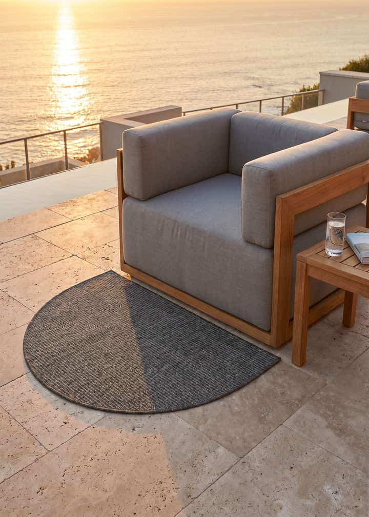 2' 2 x 3' 7 Easy-Clean Solid Indoor / Outdoor Hearth Rug
