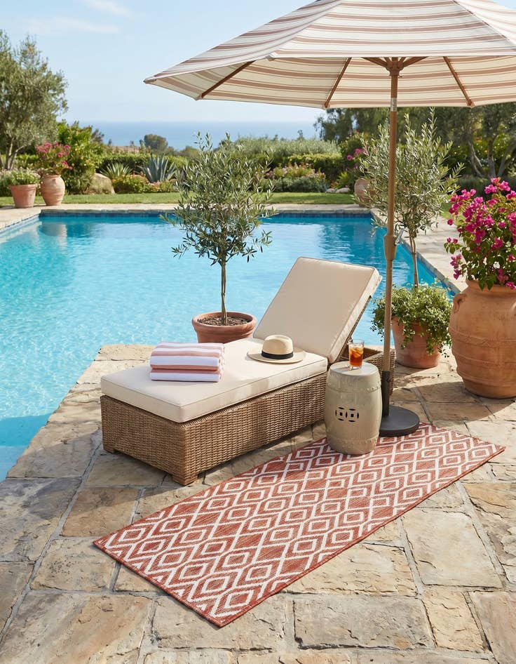 Detail image of 2' x 6' Easy-Clean Jill Zarin Turks and Caicos Indoor / Outdoor Runner Rug