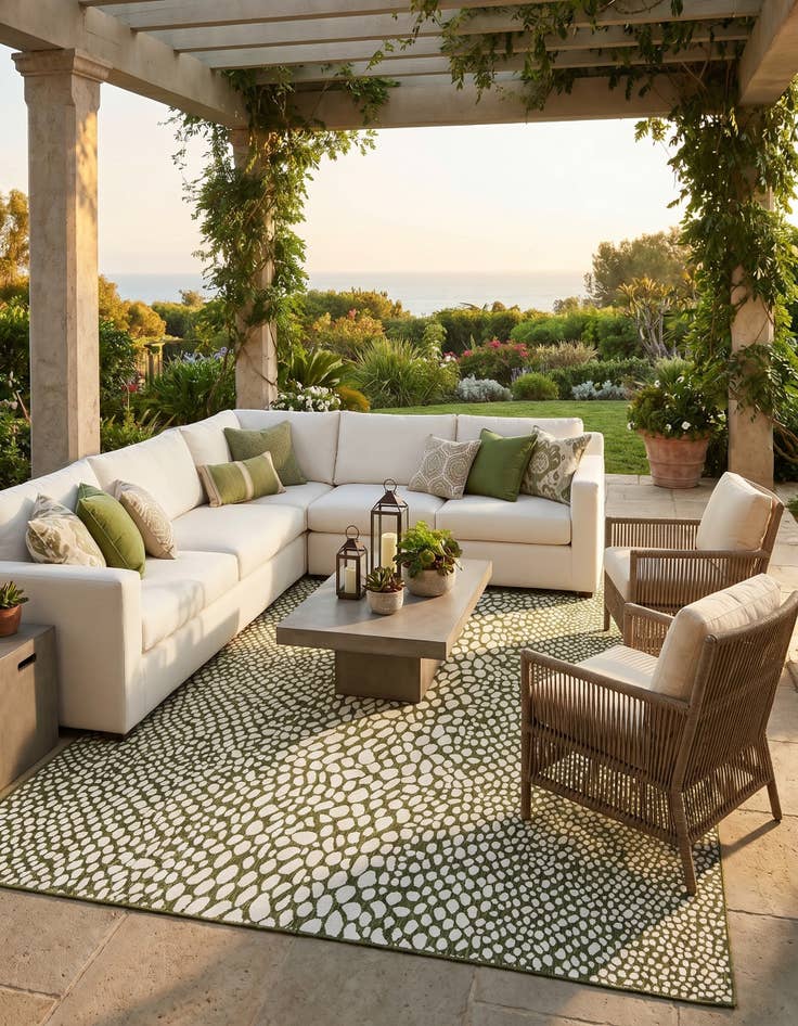 Detail image of 13' x 13' Easy-Clean Jill Zarin Cape Town Indoor / Outdoor Square Rug