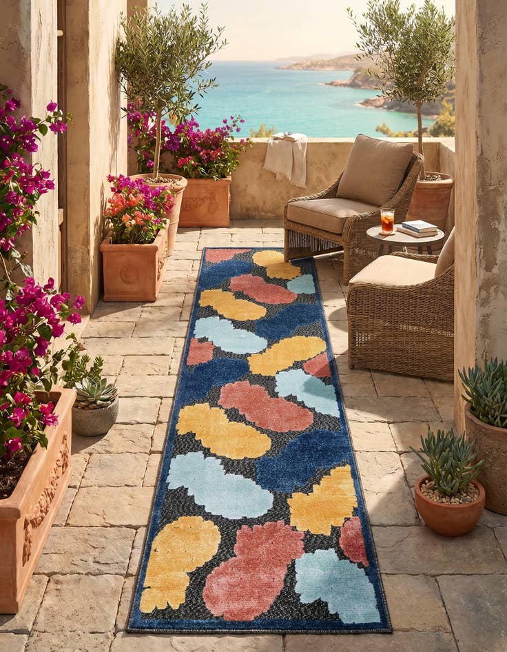 Detail image of 2' x 10' Easy-Clean Belize Indoor / Outdoor Runner Rug