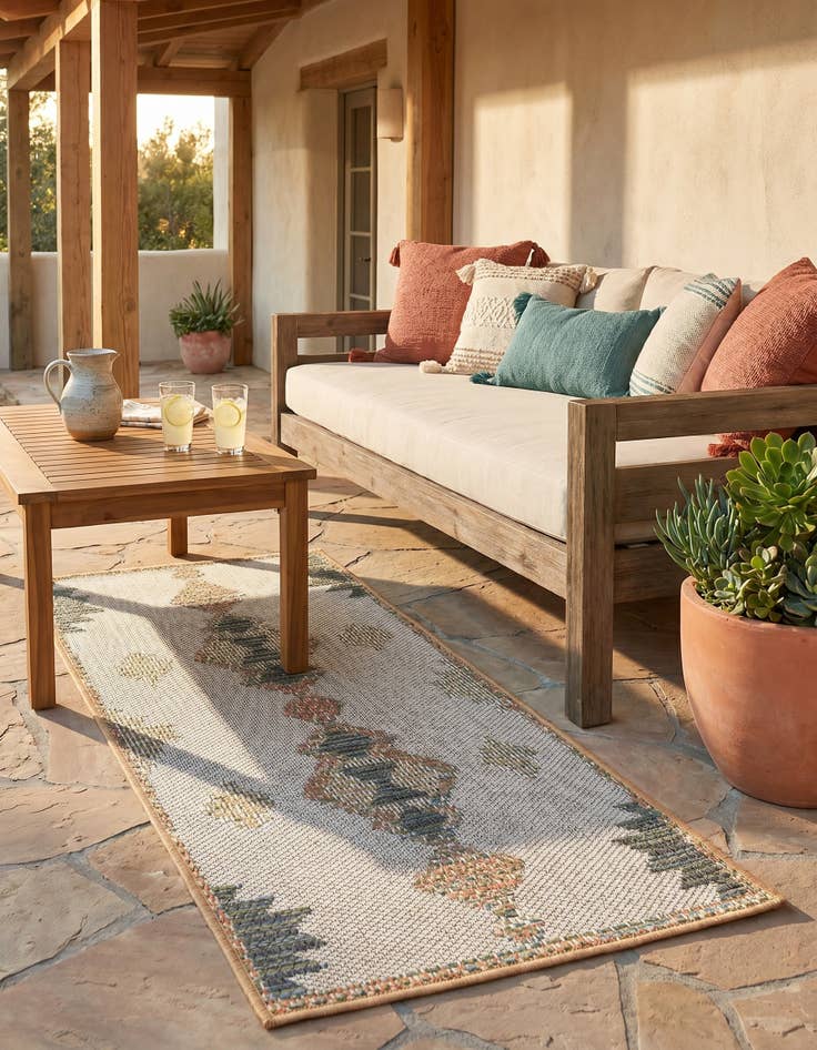 Detail image of 2' x 4' Easy-Clean Baja Indoor / Outdoor Runner Rug