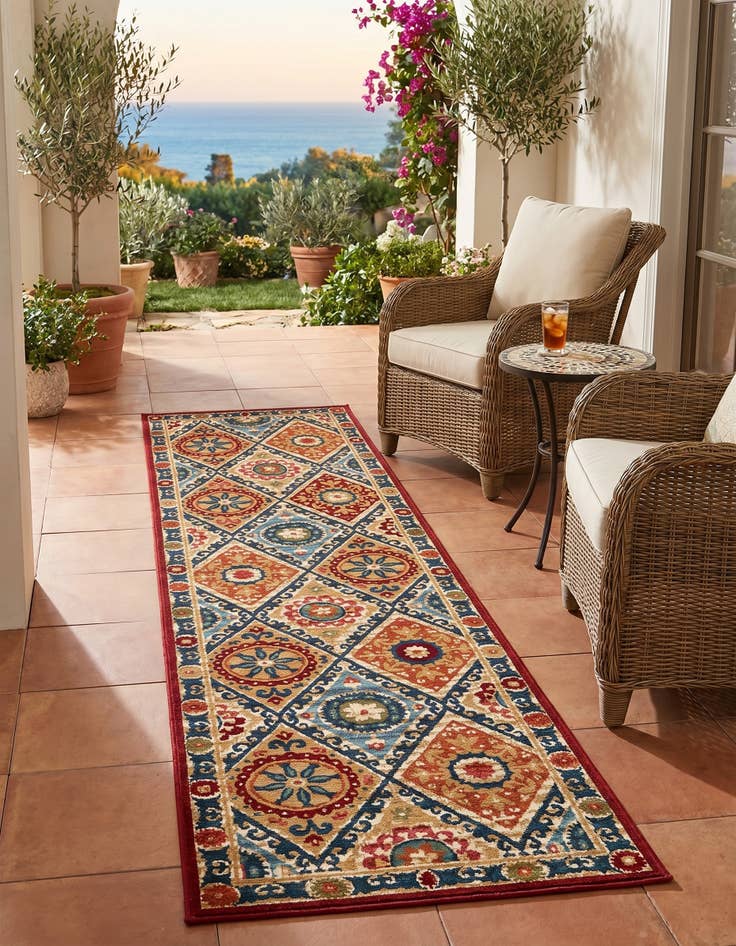 Detail image of 2' 7 x 10' Easy-Clean Modern Indoor / Outdoor Runner Rug