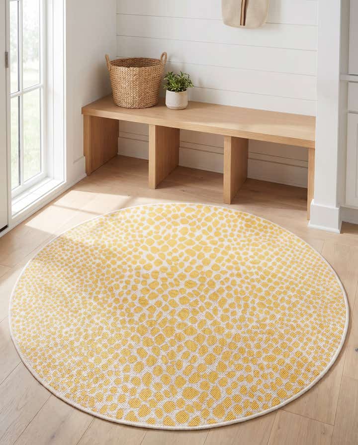 4' x 4' Easy-Clean Jill Zarin Cape Town Indoor / Outdoor Round Rug